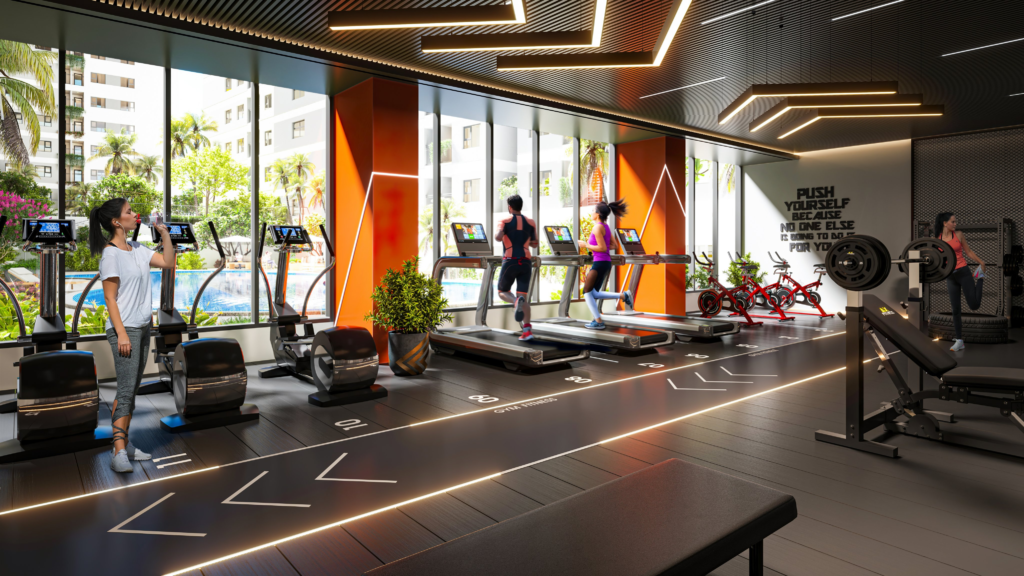 28 Phối cảnh phòng tập gym và yoga dự án Legacy Prime